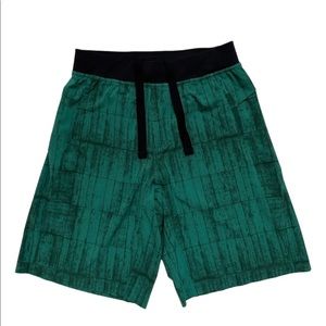 Lululemon Linerless Active Shorts Mens Sz Medium 10.5” Green/Black